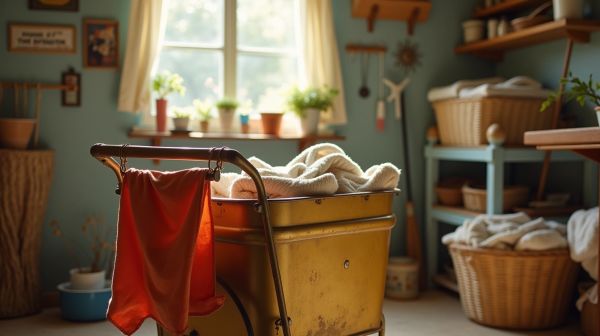 Le chariot de ménage : poste de travail mobile de l'agent d'entretien